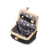 Orange Mini Jewelry Pouch - Compact PU Leather Coin Purse for Earrings, Rings, and Necklaces, 6.5x5x3.5cm