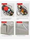Size Small Grey Stylish Multi-Function Diaper Bag - Insulated Tote with Shoulder Strap for Baby Essentials