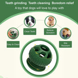 Grey Ball and Yellow Mold Pet Treat Dispensing Ball and Molding Set - Silicone Dog Chew Toy for Teeth Cleaning and Boredom Relief