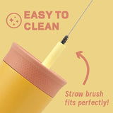 2 Pcs Pink 12oz Insulated Tumbler with Straw - 304 Stainless Steel, BPA-Free, Leak-Proof Coffee Mug for Hot and Cold Drinks