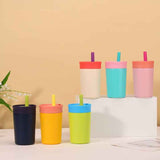 2 Pcs Green 12oz Insulated Tumbler with Straw - 304 Stainless Steel, BPA-Free, Leak-Proof Coffee Mug for Hot and Cold Drinks