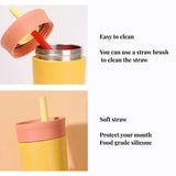 2 Pcs Green 12oz Insulated Tumbler with Straw - 304 Stainless Steel, BPA-Free, Leak-Proof Coffee Mug for Hot and Cold Drinks
