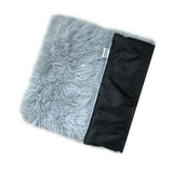 Light Grey Plush Pet Mat for Dogs and Cats - 70x100cm, Anti-Slip, Warm and Cozy for Autumn and Winter
