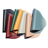 4 Pcs Blue Nordic-Style PVC Leather Placemats Set of 4 - Waterproof, Heat-Resistant, and Oil-Proof Triangular Table Mats