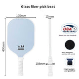 Red Fiberglass Pickleball Paddle Set - 2 Minimalist Paddles, 4 Balls, and Carry Bag for Outdoor Play