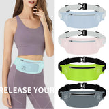 2 Pcs Pink Lightweight Women's Running Waist Bag - Splash-Proof Fitness Belt with Stretchable Phone Storage