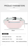 2 Pcs Light Blue Lightweight Women's Running Waist Bag - Splash-Proof Fitness Belt with Stretchable Phone Storage