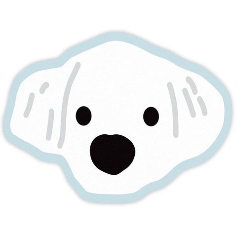 2 Pcs Style 8 White and Blue Puppy pattern Cartoon Pet Feeding Mat for Cats & Dogs - Absorbent Diatom Mud Splash-Proof Mat, Easy to Clean