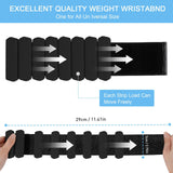 White Adjustable Silicone Wrist & Ankle Weights - 2lb Pair (900g) | Comfortable Fitness Resistance Bands for Workout, Running, Training