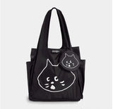 Black Foldable Waterproof Shopping Tote Bag Set - Large Capacity Lightweight Reusable Grocery Bag with Matching Pouch