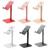 Black Adjustable Aluminum Alloy Phone and Tablet Stand - Telescopic Desktop Holder for Live Streaming and Hands-Free Use
