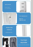 Gold Adjustable Aluminum Alloy Phone and Tablet Stand - Telescopic Desktop Holder for Live Streaming and Hands-Free Use