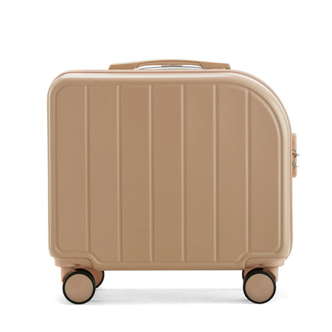 Khaki Compact 18-Inch Carry-On Suitcase | Lightweight ABS Hardside Spinner Luggage