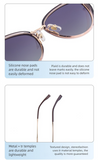 Purple Frame Chic Cat Eye Polarized Sunglasses for Women - Lightweight UV Protection Fashion Eyewear