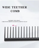 Grey Air Cushion Massage Paddle Brush & Wide Tooth Comb Set - Gentle Detangling for All Hair Types