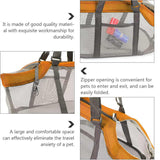 Grey And Red Lightweight Breathable Mesh Pet Carrier Handbag - Portable Travel Tote for Small Dogs & Cats up to 8kg