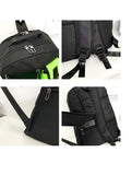 Purple And Black Stylish Sports Backpack with Contrast Pockets - Unisex Gym Bag for Badminton & Tennis