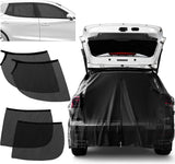 Size M Black Magnetic Car Window Sun Shade Screens & SUV Tailgate Mosquito Net Set - Breathable Bug Protection