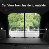 Size L Black Magnetic Car Window Sun Shade Screens & SUV Tailgate Mosquito Net Set - Breathable Bug Protection