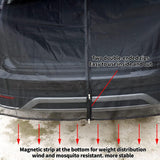 Size M Black Tailgate Mosquito Net Screen - Magnetic Bug Protection for Boot Opening