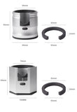 Dark Grey Round Professional Aluminum Espresso Tamping Station - Adjustable Portafilter Holder Stand