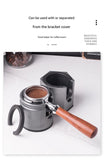 Silver Diamond Professional Aluminum Espresso Tamping Station - Adjustable Portafilter Holder Stand