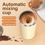 Pink 316 Stainless Steel Rechargeable Electric Self-Stirring Mug - 420ml Automatic Mixing Cup with Magnetic Rotor