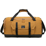 Yellow Dry Wet Separation Gym Bag - Yoga Fitness Travel Duffel - Shoe Compartment