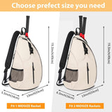 Pink Badminton Tennis Backpack - Multi-Racket Sports Bag with Shoulder Strap (Fits 2 Midsize Rackets)