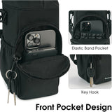 Blue Insulated Cup Holder Bag with Adjustable Strap - Water Bottle Carrier with Lock Drawstring & Heatproof Handle