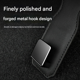 Black Heavy Duty Car Headrest Hooks (Set of 4 Units) - PU Leather Seat Back Organizer Hangers