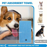 Pink 6-Piece Dog Grooming Bath Set - Absorbent Microfiber Towels & Wash Mitts for Shiny Coats