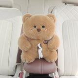 Adorable Pink Pig Tissue Holder for Car - Plush Toy with Storage