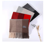 Cozy Color Block Fringe Scarf - Black and White Shawl for Fall and Winter