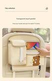 Car Seat Back Organizer with Practical design-Multi-Pocket Storage for Tissues and Gadgets-Black