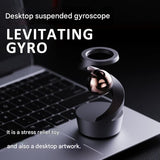 Desktop Levitating Gyro,Magnetic Floating Desk Toy for Stress Relief, Elegant Design-black