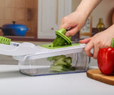 18-Piece Multi-Function Vegetable Chopper, Rotary Grater, Spiralizer and Slicer for Home Kitchen (All Black)