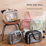 Waterproof beach bag with wet and dry separation, gym and swim storage bag, toiletries and cosmetic bag for swimsuits and goggles (Black has no shoe compartment)