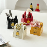 Black Ceramic Desktop Organizer - Cute Hand Shaped Pencil Holder and Makeup Brush Storage for Home and Office