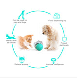 Pet Tumbler Treat Dispenser Ball��Interactive Feeding Toy for Dogs and Cats(Black and white)