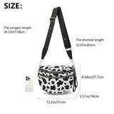 Oxford Cloth Crossbody Bag,Large Capacity Shell-Shaped Fanny Pack with Adjustable Strap(Black)