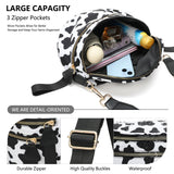 Oxford Cloth Crossbody Bag,Large Capacity Shell-Shaped Fanny Pack with Adjustable Strap(Rose red plaid)