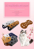 DIY Felt Cat Tunnel - Foldable Egg Roll-Shaped Pet Toy with Multiple Holes(Yellow + Royal Blue)