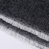 Solid Knit Poncho Shawl,Warm Fall/Winter Cape with Slit and Crossbar Design(Black)