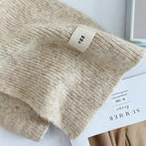 Brown Cozy Knit Scarf - Soft Wool-Blend Winter Neck Wrap, Warm and Stylish