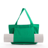 Yoga Mat Tote Bag - Durable Canvas Shoulder Bag for Outdoor Workouts & Travel(Green)