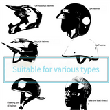White Black Motorcycle Goggles - UV-Protective Anti-Dust Riding Glasses for Outdoor Sports(Red lenses)