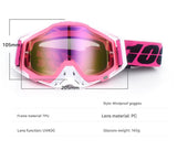 Green and blue Motorcycle Goggles - UV-Protective Anti-Dust Riding Glasses for Outdoor Sports(blue lenses)