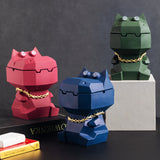 Hippo Ashtray with Lid - Stylish Geometric Decor for Home and Office(Green)