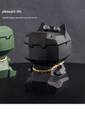 Hippo Ashtray with Lid - Stylish Geometric Decor for Home and Office(Green)